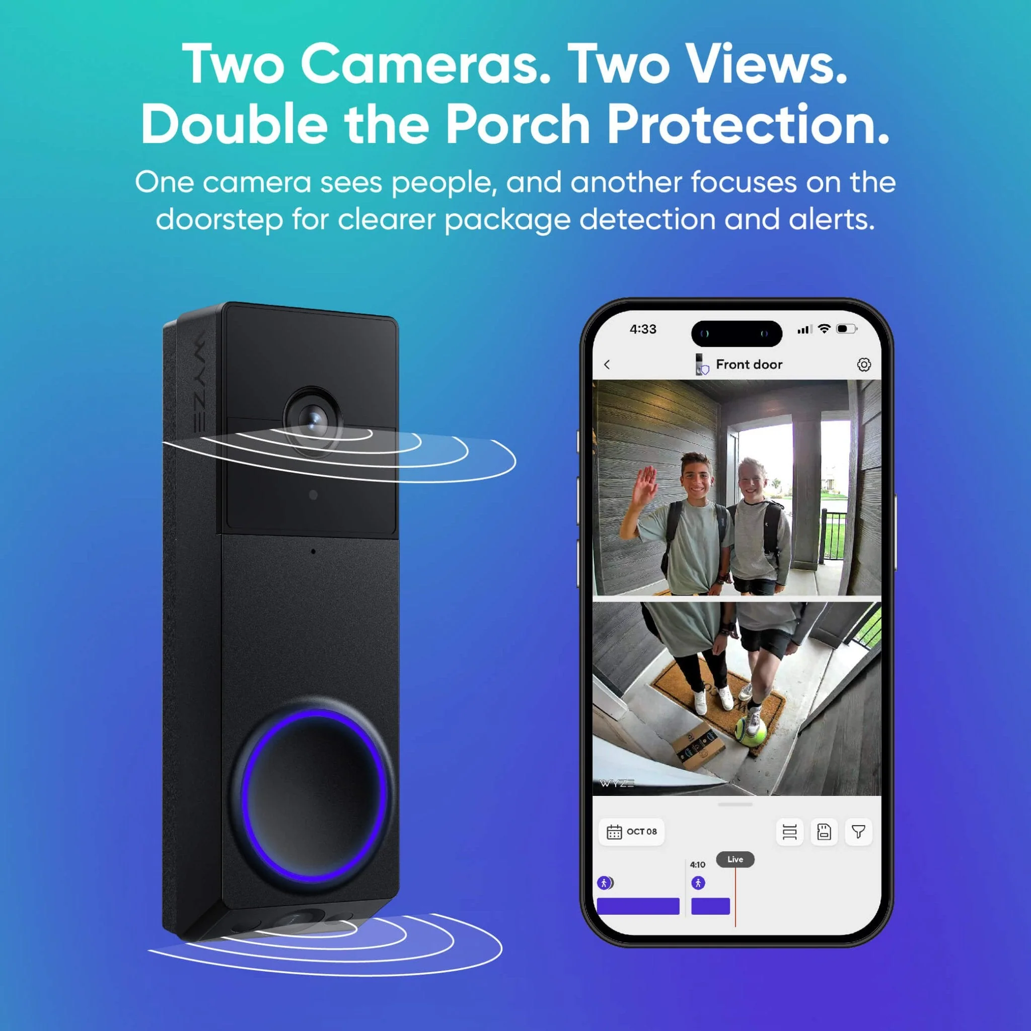 Duo Cam Doorbell + Extra Battery - Image 2